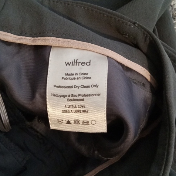 Wilfred Aritzia Crepe Tie Front Trousers Gray Busines Office Womens 4 - Picture 8 of 11